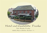 Logo und Kontaktdaten von der Firma Hotel und Gaststätte Franke